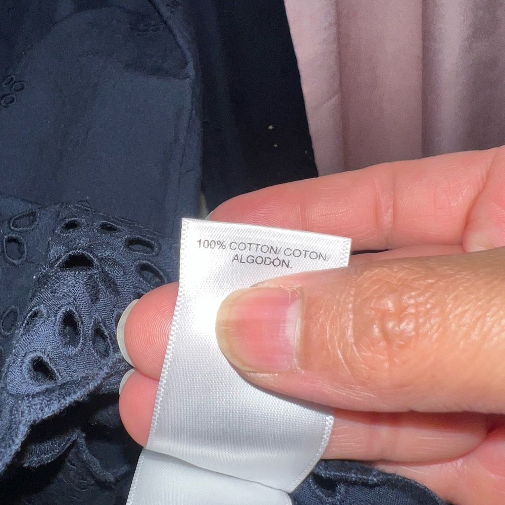 Lucky Brand navy eyelet top - Picture 4 of 5